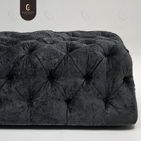 Style français personnalisé luxe en cuir rembourré canapé chaise Accent boucle conception modulaire canapé