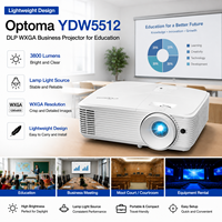 Proyector Educativo Optoma YDW5512 DLP WXGA para Negocios, 3800 Lúmenes con Fuente de Luz de Lámpara y Altavoz Integrado de 10W