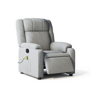 Sillón reclinable de masaje eléctrico, color gris claro, masaje de cuerpo completo, uso doméstico, con enchufe, 110-240v - Product Image 1
