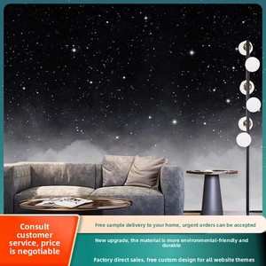Papier peint mural en tissu sans couture au design industriel personnalisé ciel étoilé pour la décoration <span class=keywords><strong>de</strong></span> bars, <span class=keywords><strong>de</strong></span> cinémas et <span class=keywords><strong>de</strong></span> maisons - Product Image 2