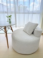 Chaise de canapé ronde moderne compressée chaise de salon chaise de canapé maison balcon loisirs simple inclinable chambre à coucher chaise de paresseux