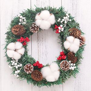 New Style Christmas <b>Wreath</b> 30cm Realistic Handmade Display for Window Hanging - Festive Decoration for Christmas - Product Image 2