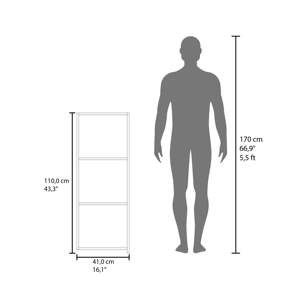 Gabinete de pared de una puerta DB Pima en melamina negra para sala de estar - Product Image 4