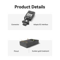 Transceptor óptico GIANTEC 1x9, módulo multimodo Dual de 2M, conector SC de 5V, dispositivo UART MCU acoplado a CC 485/422, equipo de fibra óptica