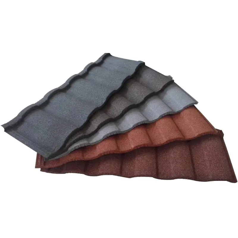 Color piedra recubierta para techos hoja de metal L teja nuevas Tejas de techo Bond para Sudáfrica