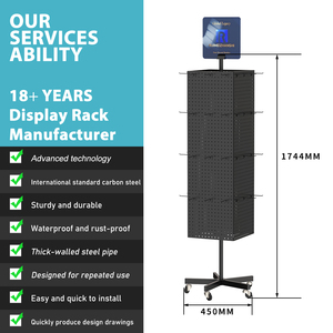 Sàn Kim Loại Xoay Pegboard Rack với Hooks cho Giáng sinh trang trí, Keychain cho cửa hàng, nhà cung cấp sự kiện - Product Image 4