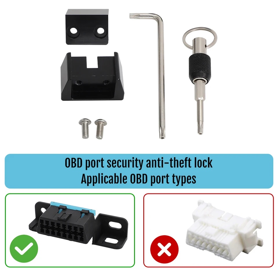 OBD II Port Security Lock - Anti-Theft OBD Connector Access Block Tool