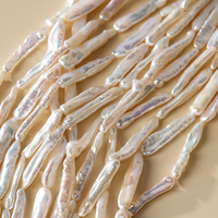 5-8mm naturel eau douce forme irrégulière cure-dents perles baroques Biwa perles pour bijoux à bricoler soi-même