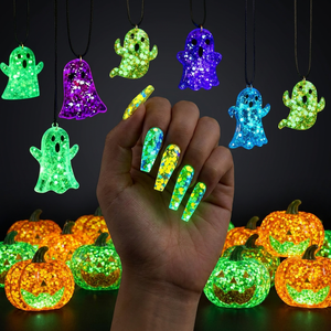 LEQU Happy And Fun, Set de Purpurina Fluorescente de 12 Colores Neón, 10g por Bolsa, Polvo Brillante para Manualidades y Decoración - Product Image 3