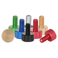 Vis à molette en aluminium anodisé M3 x 6 mm 12 mm, colorées, à tête moletée, pour cartes graphiques PC, tailles métriques et impériales