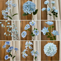 Hete verkoop Realistische Zijden Hortensia Kunstbloem, Bruiloftdecoratie & Benodigdheden voor Huisdecoratie Artikelen Groothandel