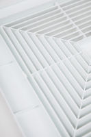 Diffuseur d'air flexible ABS 4 voies de haute qualité à économie d'énergie, grille de climatisation carrée courbée pour usage extérieur en milieu hospitalier