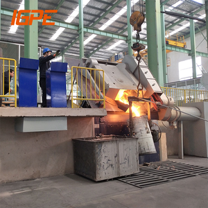 Four à induction à fusion de métaux à boîtier en aluminium résistant aux hautes températures, moteur, capacité de 500 kg à 3 tonnes, fusion efficace, faible consommation d'énergie - Product Image 3