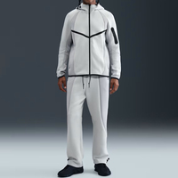 Ensemble de survêtement décontracté pour homme en molleton technique et coton, avec sweat à capuche et pantalon de jogging, color block, de l'usine OEM Apparel
