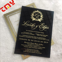 Carte d'invitation en acrylique avec réception de mariage, carton de réception de mariage, nouveau Design, 2021
