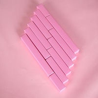 Boîte cadeau de parfum de luxe rose à revêtement UV, gaufrage, style avion, avec doublure en éponge recyclée, faible MOQ, en stock, vente chaude