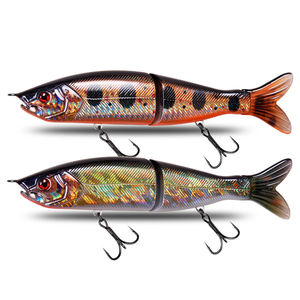 Oem gros gibier d'eau salée en plastique mer basse leurres en gros multi articulé swimbait wobbler de pêche leurre - Product Image 4