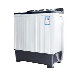 Double bucket large capacity semi-automatic household wave wheel dry washing machine