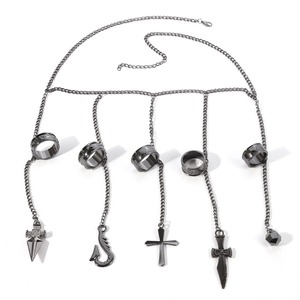 Klassische Cosplay-Kettenringe 5-Finger-Ringe Hunter X Hunter Kurapika Kettenringe für Damen und Herren für <span class=keywords><strong>Anime</strong></span> Hunter Charakter Cosplay - Product Image 2