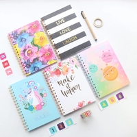2023 Carnet A5 Logo Personnalisé Rose Spirale Hebdomadaire Mensuel Agenda PP Imprimé Manifestation Journal d'Objectif Journal Cadeau Personnel
