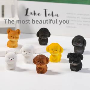 Mini sevimli yavru mikro manzara reçine el-boyalı zanaat çevre dostu DIY köpek dekorasyon aksesuarları yaratıcı yapay karikatür - Product Image 2