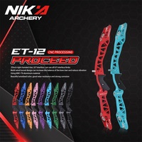 Nika Archery ET-12 Proceed Bow Riser 25 inci CNC Aluminium ILF Recurve Bow Riser