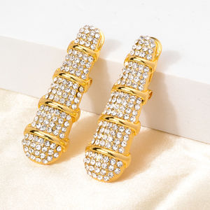 Hole Sale Quality Gold Plated Vintage Zircon Bridal Jewelry Set for Engagement Party Wedding Customized Size - Product Image 3