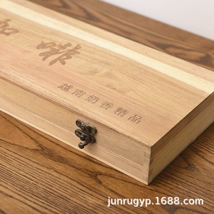 Caja de madera rectangular con cerradura para caligrafía y pintura, caja de regalo para manualidades, almacenamiento de espadas, abanicos, té y cápsulas de café - Product Image 5