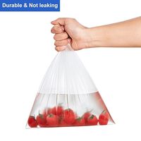 Plastic producezakjes op rol, transparant, voedselbewaarzakjes voor brood, groenten, fruit en vlees, 350 zakjes/rol (14'X20'/4 rollen)