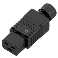 Conector de Cable de Repuesto para UPS/PDU de Uso Industrial, Verificado por ETL, Enchufe IEC 320 C19, 20A/125V, 16A/250V, 20A 16A, Negro