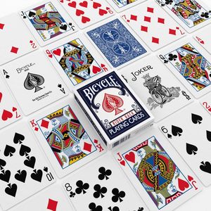 Cartes à jouer classiques For Rider Back (format poker, lot <span class=keywords><strong>de</strong></span> 2) – Finition Air-Cushion rouge et bleue pour poker, blackjack et jeux <span class=keywords><strong>de</strong></span> société - Product Image 6