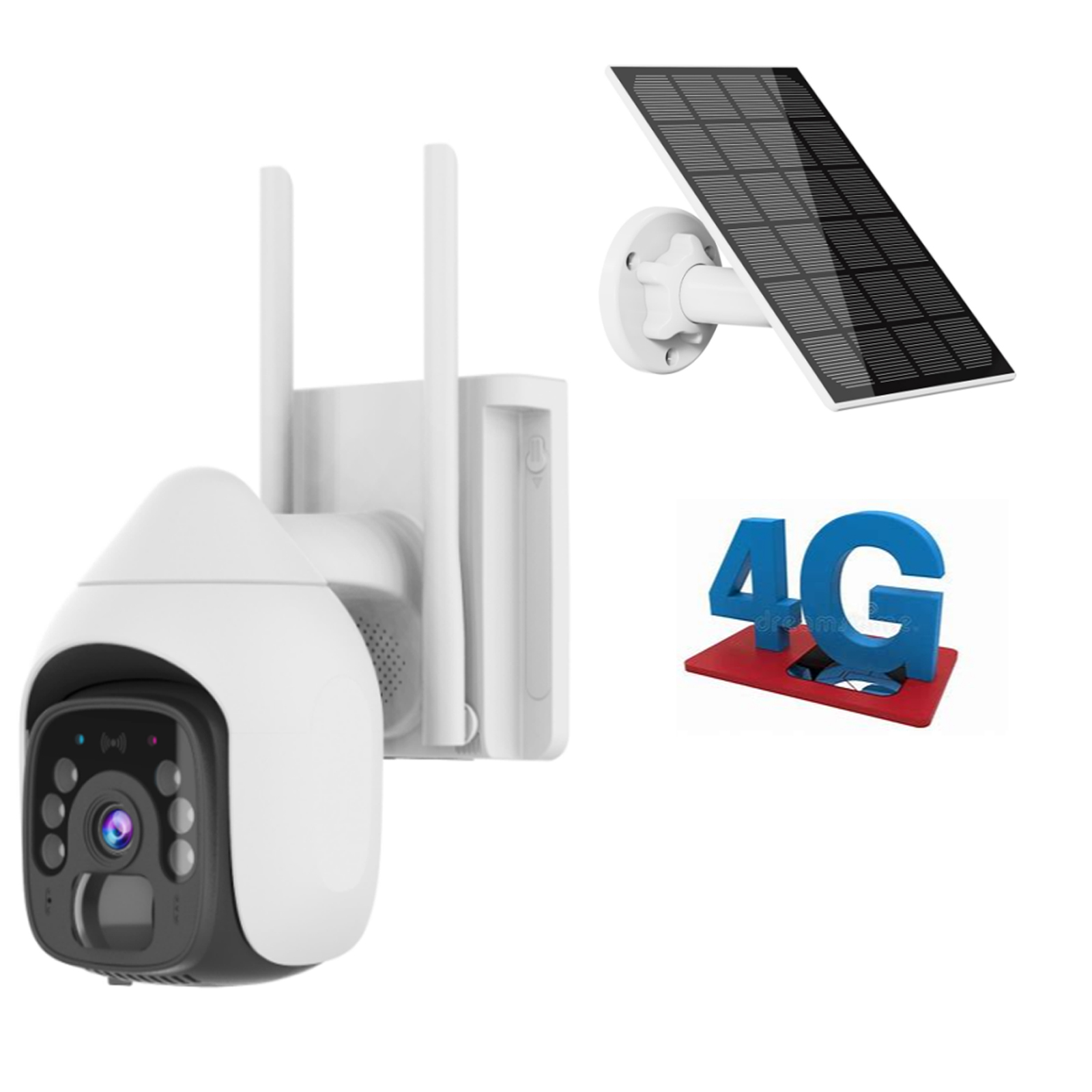 Солнечная панель 4G WIFI домашняя с аккумуляторной камерой PTZ Dome Outdoor PIR AI датчик обнаружения человека Солнечная камера