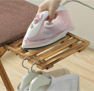 Planche <span class=keywords><strong>à</strong></span> <span class=keywords><strong>repasser</strong></span> en bois pliable de taille standard avec coussin en <span class=keywords><strong>mousse</strong></span> et housse en coton, couleur et logo personnalisables et conception détachable - Product Image 2