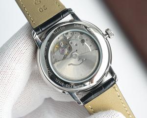 Montre-bracelet classique minimaliste pour homme avec mouvement à micro-rotor, montres mécaniques automatiques en cuir, affichage du cadran Miyota - Product Image 5