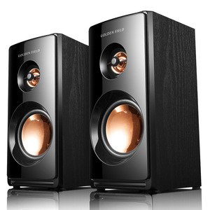 Golden Field M102 Wooden Desktop Speakers USB <b>5V</b> Stereo Audio System - Product Image 2