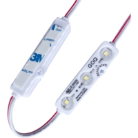 Modules LED bleus étanches IP67 de haute qualité, 5 ans de garantie, GOQ 6615, 12V 1.2W 2700K, blanc chaud doux, 3 LED, pour boîte lumineuse publicitaire