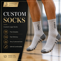 Chaussettes de sport mi-mollet en coton pour hommes, absorbant la transpiration, pour le basketball, avec logo personnalisé