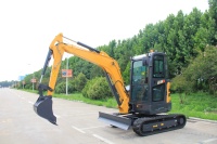 Mini-excavatrice compacte sur chenilles d'occasion Yanmar 3 tonnes, rotation à 360 degrés, chenilles en caoutchouc, pelle hydraulique, machine de terrassement