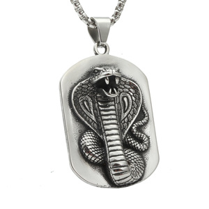 Collar con Colgante de Cobra, Acero Inoxidable, Unisex, Regalo, Joyería, Diseño Animal, Accesorio de Moda - Product Image 1