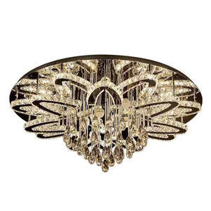 Zeal Lighting, luces de techo redondas de lujo, candelabros de gota de cristal, accesorios para sala de estar - Product Image 6