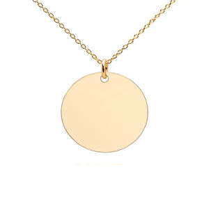 OEM Personnalisé Fom 6mm à 25mm 30mm Pendentif Nom Messages Texte Gravable Initiale <span class=keywords><strong>Acier</strong></span> Inoxydable Cercle Or Massif Disque <span class=keywords><strong>Rond</strong></span> Ne - Product Image 1