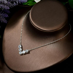 HIBRIDE lujo 2024 accesorios de boda nigerianos cuentas de CZ africanas conjuntos de joyería collar de novia de cristal pendiente para novias - Product Image 5