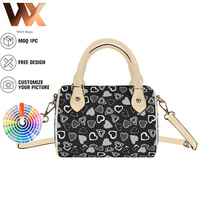Sac Boston tendance pour femmes, style urbain, en cuir PU imprimé, avec poignée supérieure, sac à main cylindrique, sac bandoulière, faible MOQ, personnalisable, Hawaï