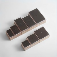 Material de espuma doble para sellos al por mayor, sello de madera rectangular cuadrado para uso en oficina, sello flash DIY