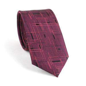 <span class=keywords><strong>Cravate</strong></span> classique décontractée à la mode en jacquard pour hommes <span class=keywords><strong>Cravate</strong></span> en polyester à rayures fines pour la fête - Product Image 3