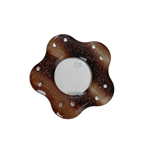 Support de téléphone de bureau adhésif en acrylique miroir, style coréen, avec fleurs en strass, design simple et tendance, pour filles, vente en gros usine - Product Image 6