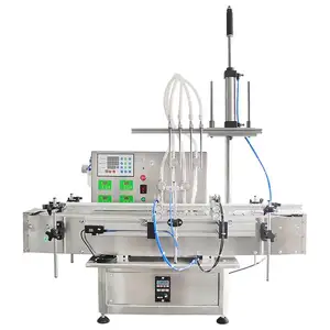 Automatic Liquid Filling Machine 6 Heads With Conveyor Belt For Cosmetics Oil Water Juice Perfume Small Bottle Filler