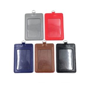Porte-badge en cuir PU personnalisé avec fenêtre transparente pour carte d'identité scolaire d'étudiant - Product Image 2
