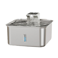 Fontaine à eau intelligente pour animaux de compagnie, induction sans fil, autonomie ultra-longue, 7L, acier inoxydable, grande capacité, distributeur d'eau pour chat et chien
