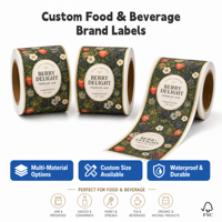 Autocollant personnalisable durable en papier holographique pour pot de 3 oz, étanche aux odeurs, imperméable, de qualité alimentaire, résistant aux enfants, pour aliments pour animaux de compagnie